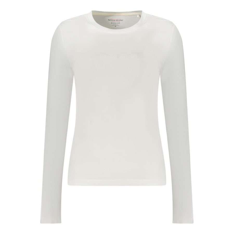 Guess Jeans Weißes Baumwoll-T-Shirt für Damen