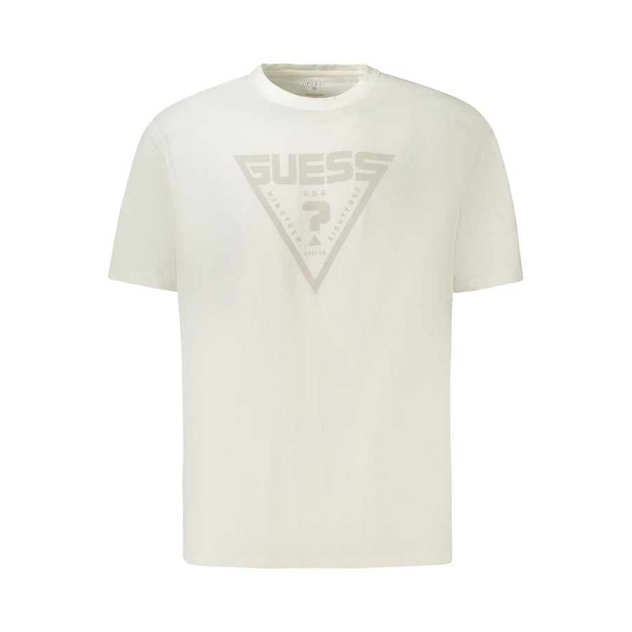Guess Jeans Weißes Baumwoll-T-Shirt für Herren