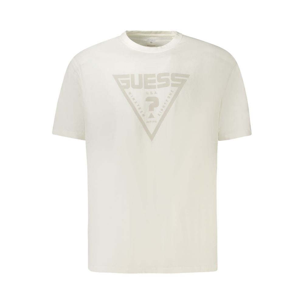 Guess Jeans Weißes Baumwoll-T-Shirt für Herren