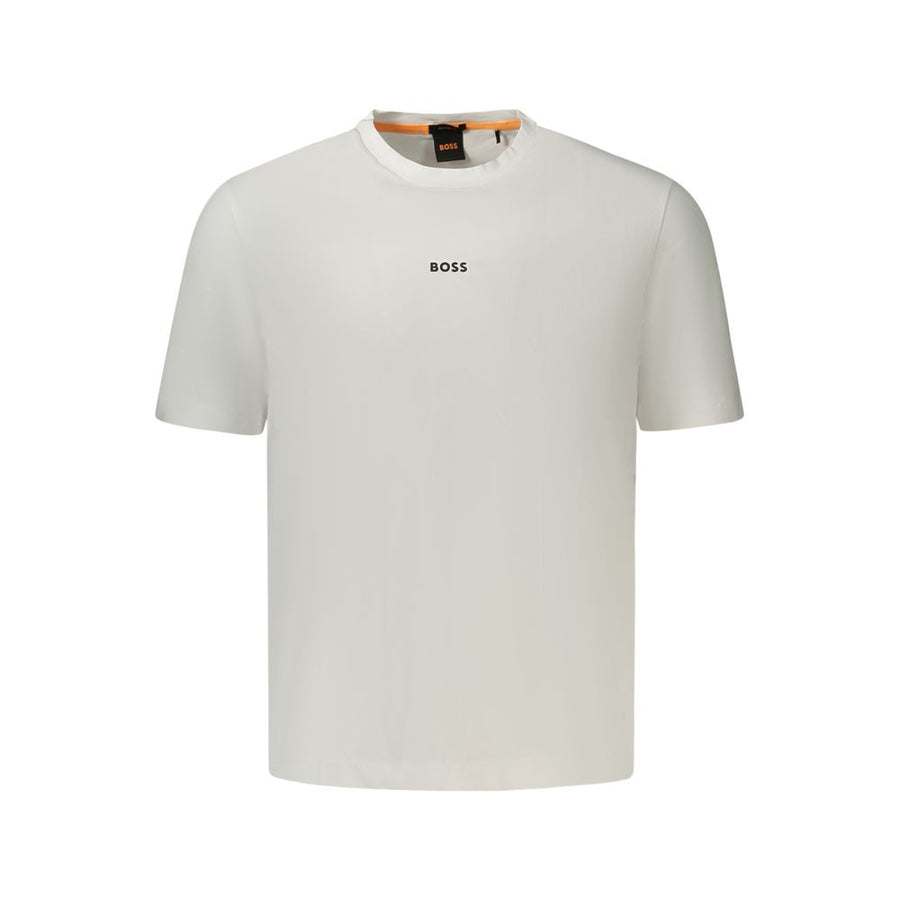 Hugo Boss Weißes Herren-T-Shirt aus Baumwolle