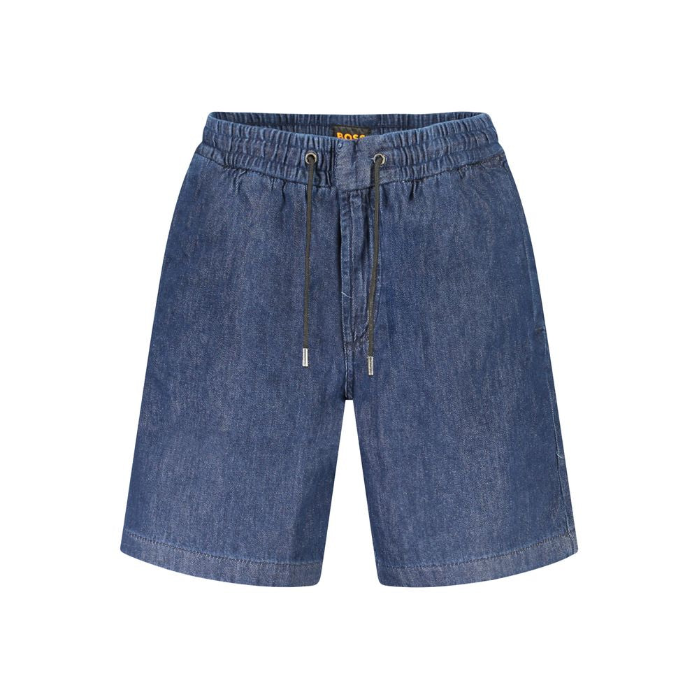 Hugo Boss Blaue Baumwoll-Bermudashorts