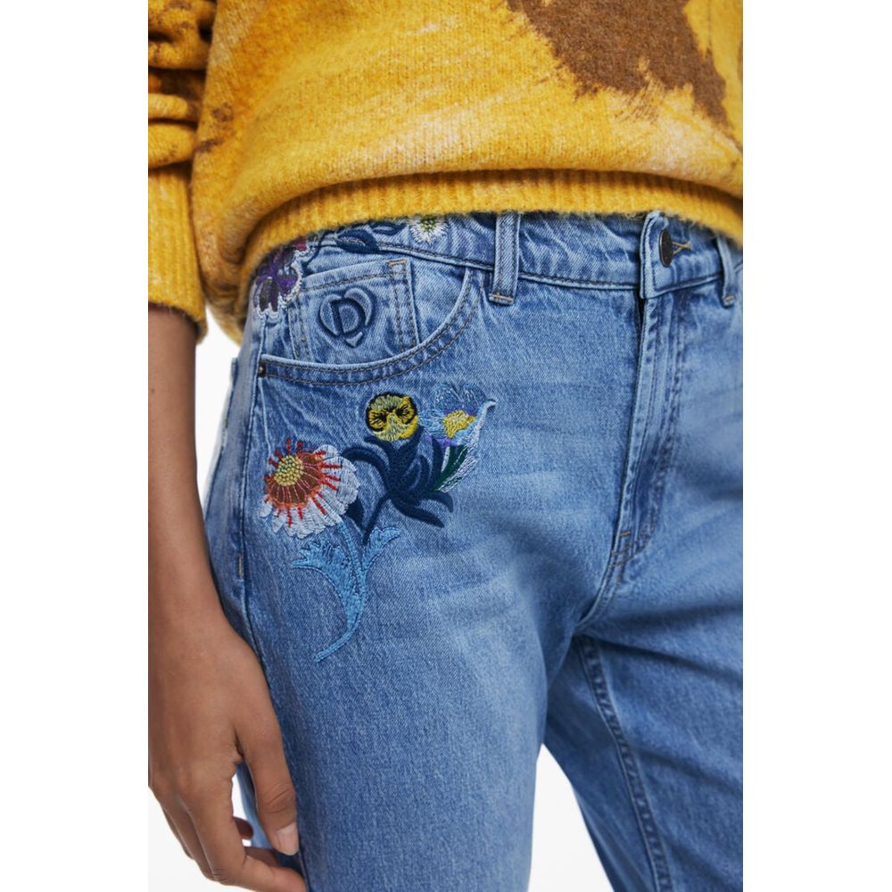 Desigual Blue Cotton Denim Jeans