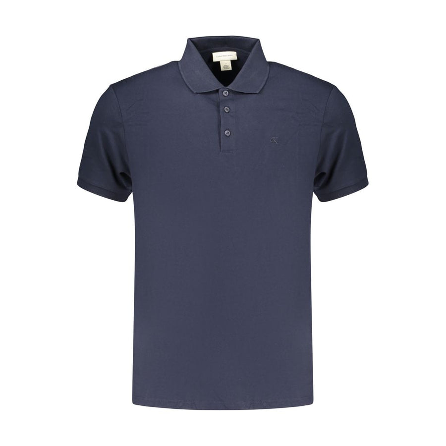 Calvin Klein Men's Blue Cotton Polo Shirt
