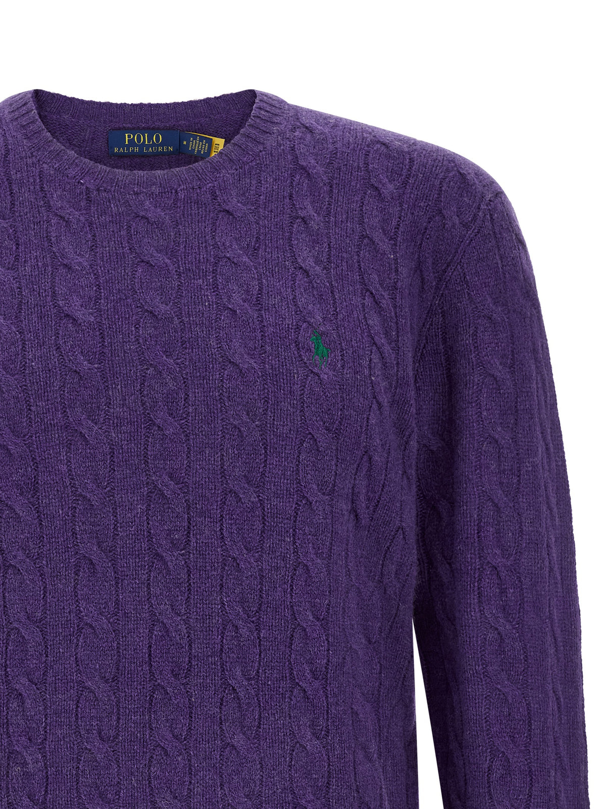 Polo Ralph Lauren Lila Wollstrickjacke