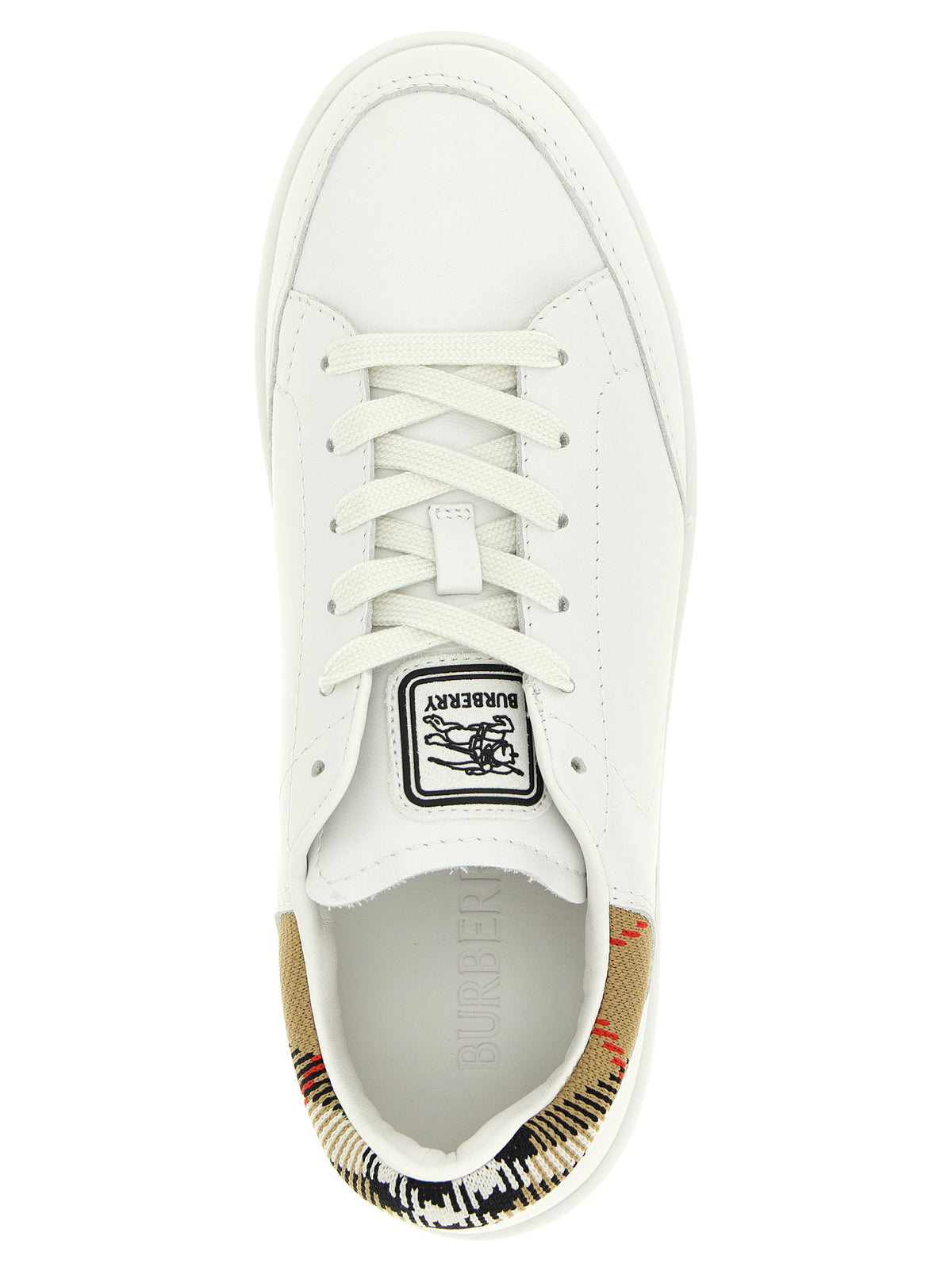 Burberry Mehrfarbige Low-Top-Sneaker aus Rindsleder