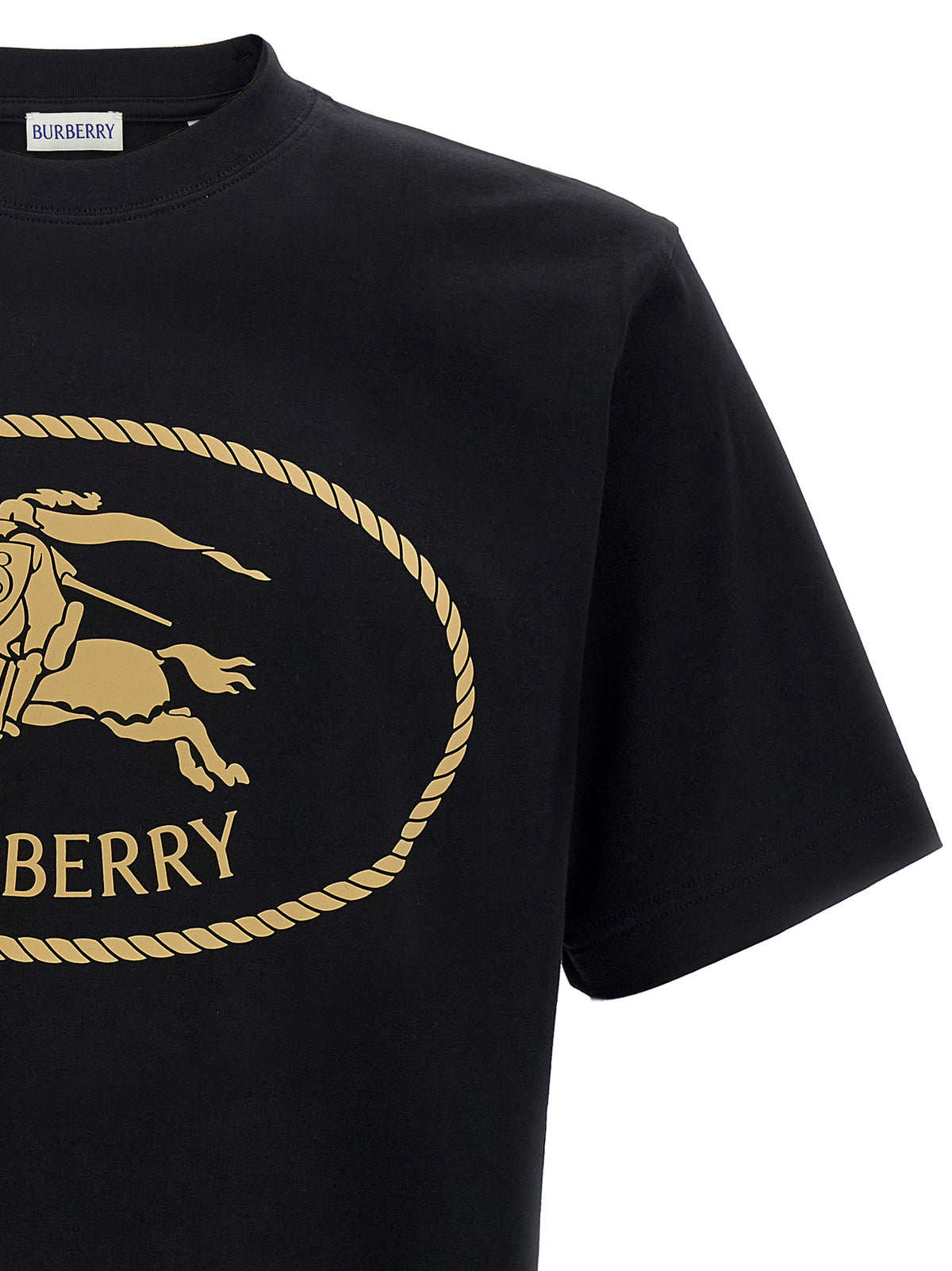 Burberry Schwarzes Baumwoll-T-Shirt