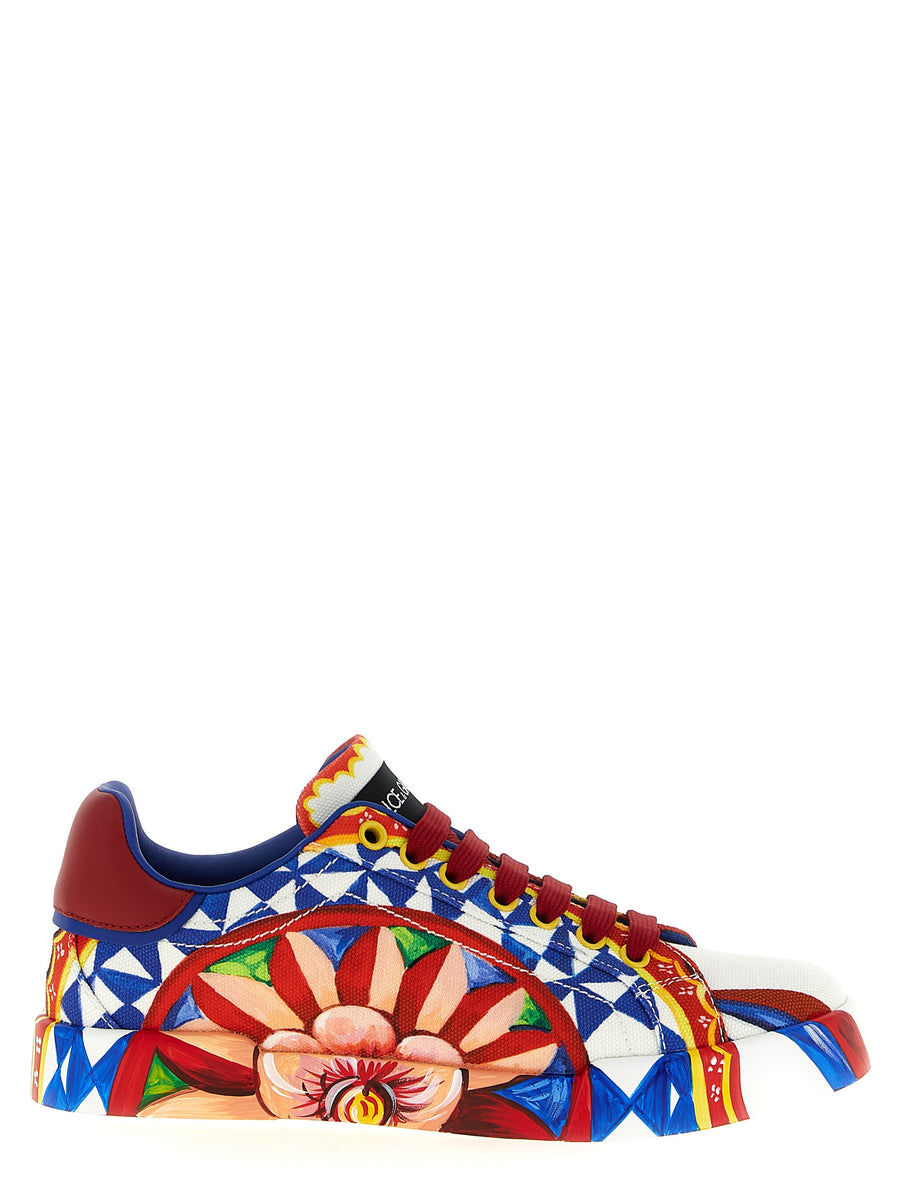Dolce & Gabbana Multicolor Cotton Low-Top Sneakers