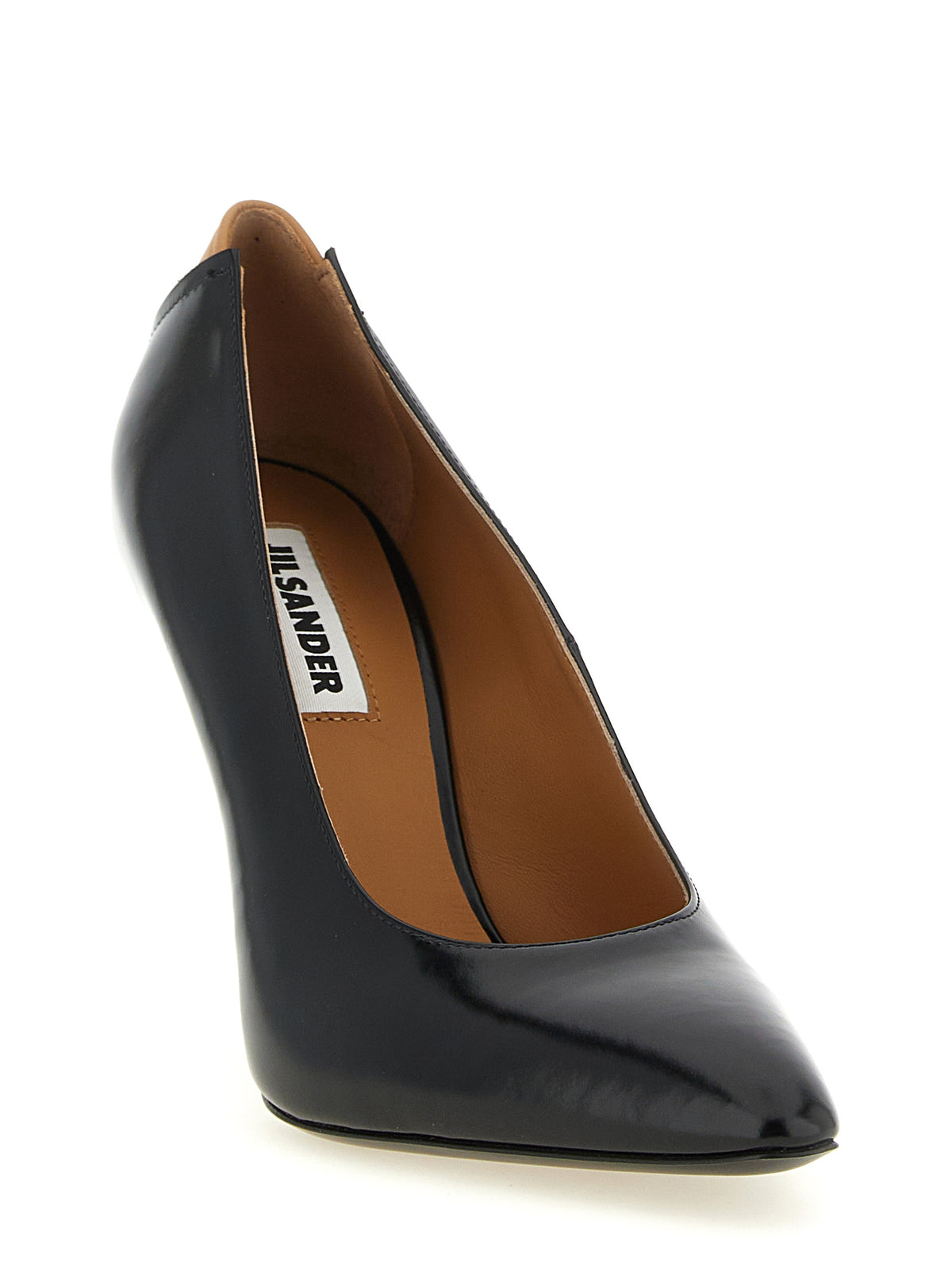 Jil Sander Black High-Heel Calfskin Pumps
