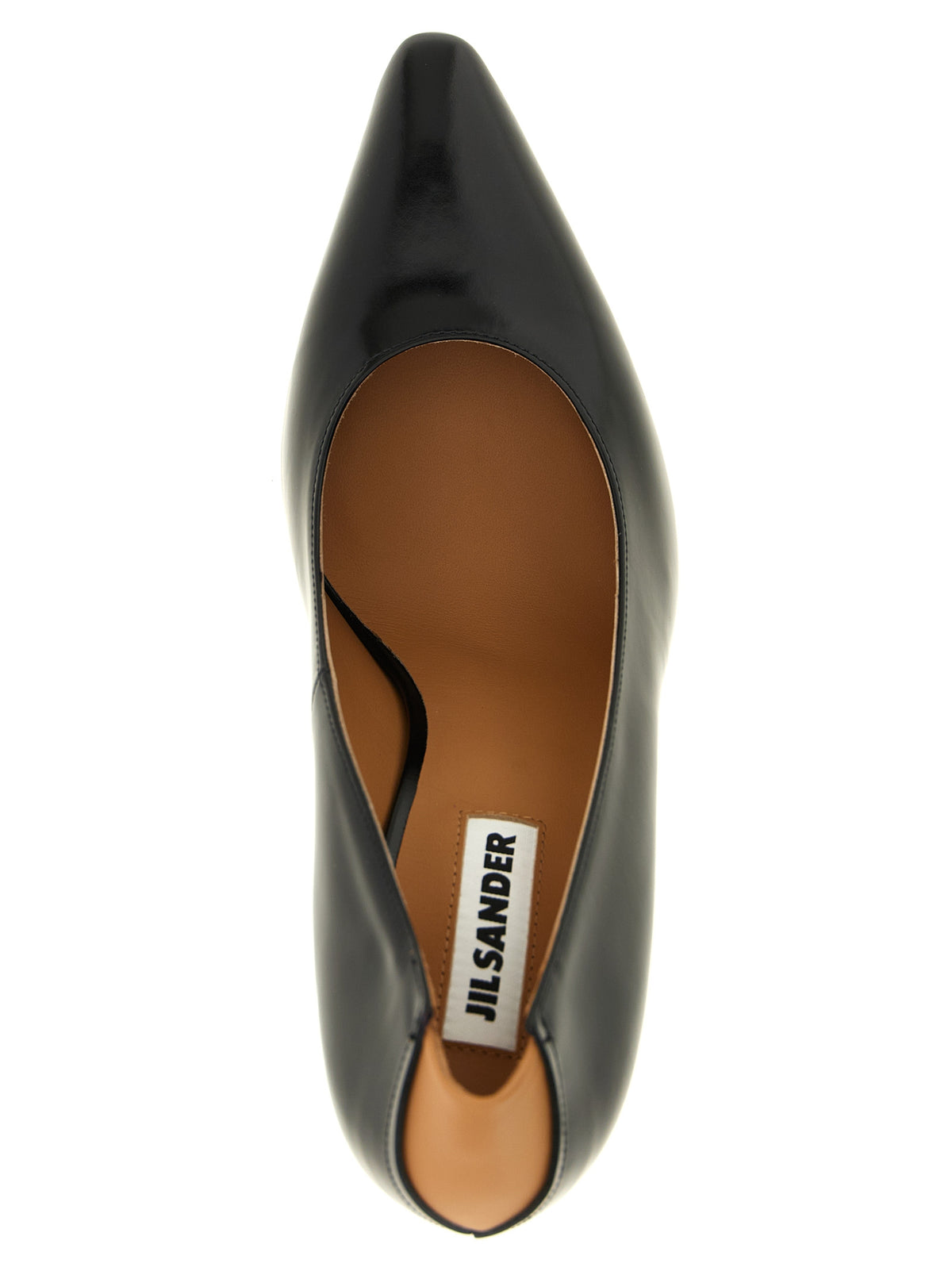 Jil Sander Black High-Heel Calfskin Pumps