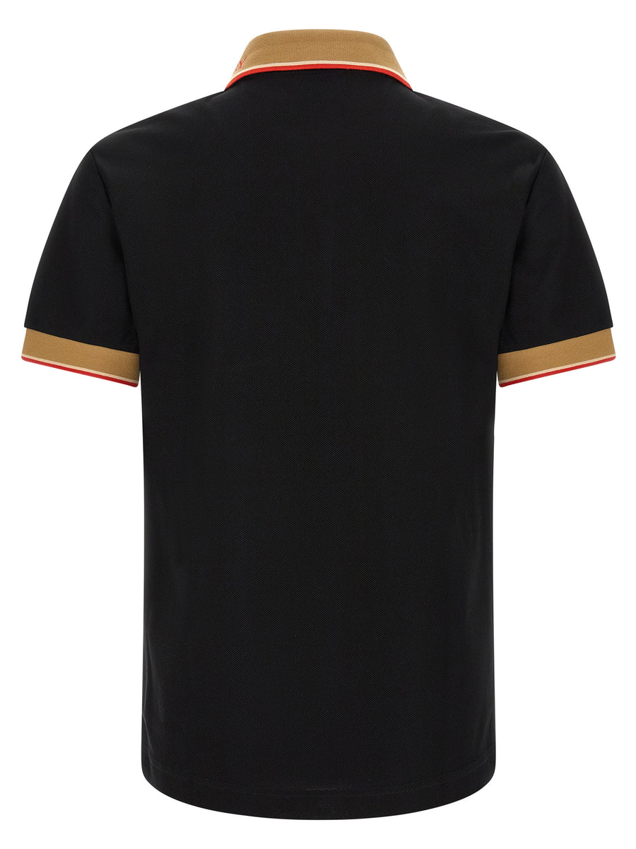 Burberry Black Cotton Polo Shirt