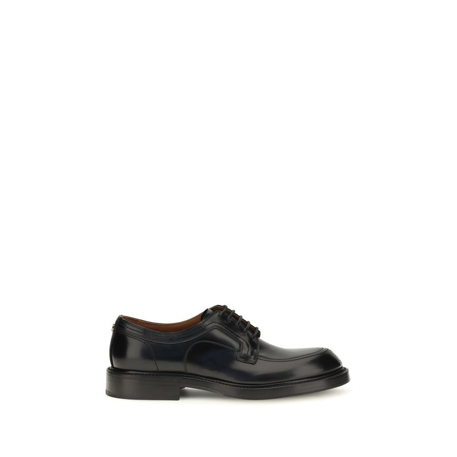 Dolce & Gabbana Black Calfskin Bos Taurus Oxfords and Derbys