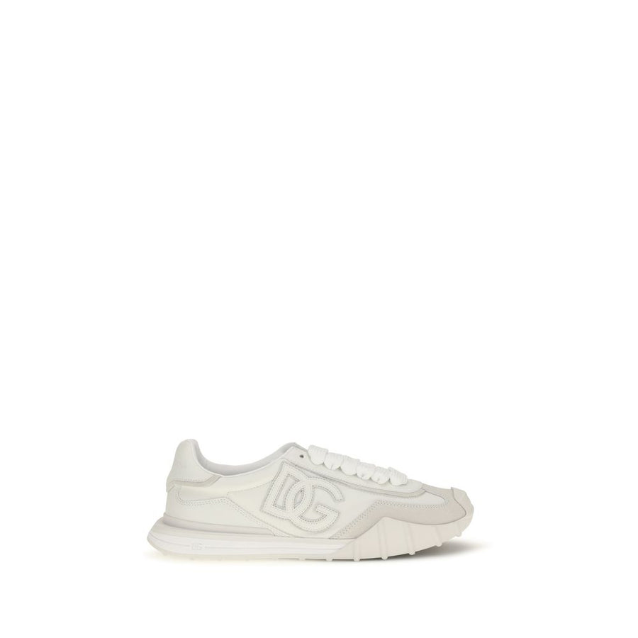 Dolce & Gabbana Weiße Kalbsleder Bos Taurus Athletic Sneaker