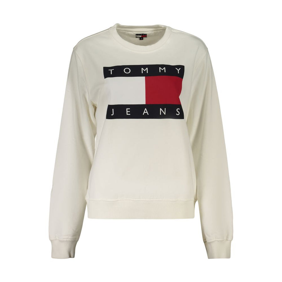 Tommy Hilfiger Women's White Cotton Sweatshirt
