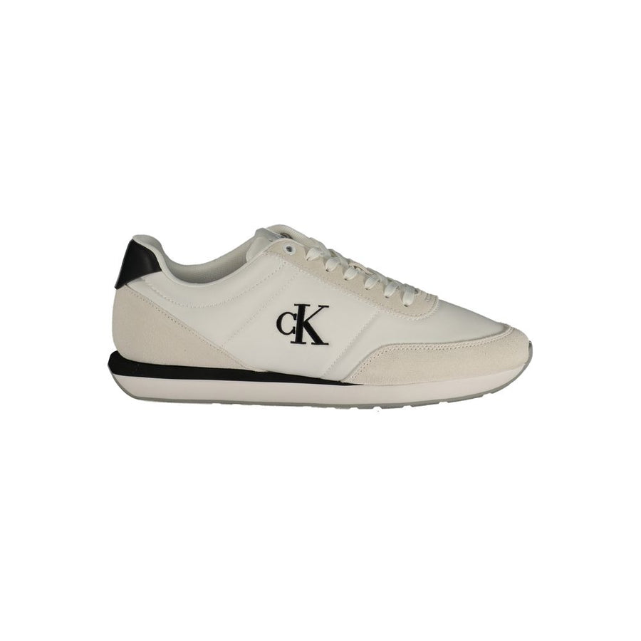 Calvin Klein Weiße Sneaker aus Polyester im Athletic-Stil