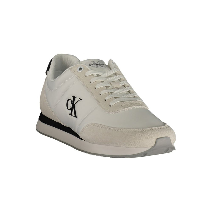 Calvin Klein Weiße Sneaker aus Polyester im Athletic-Stil