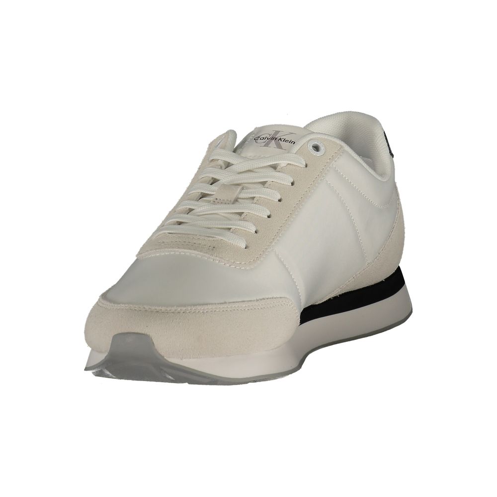 Calvin Klein Weiße Sneaker aus Polyester im Athletic-Stil