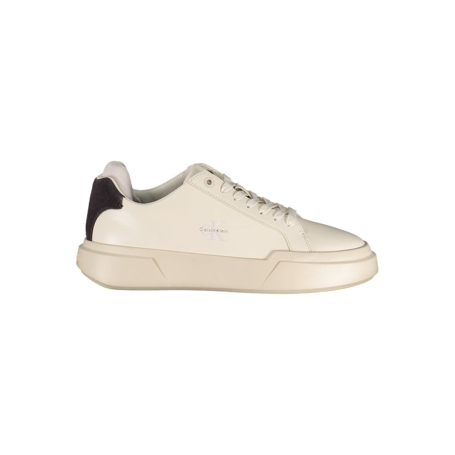 Calvin Klein White Athletic-Style Polyester Sneakers