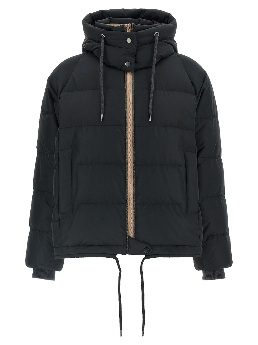 Brunello Cucinelli Black Cotton Shell Jacket