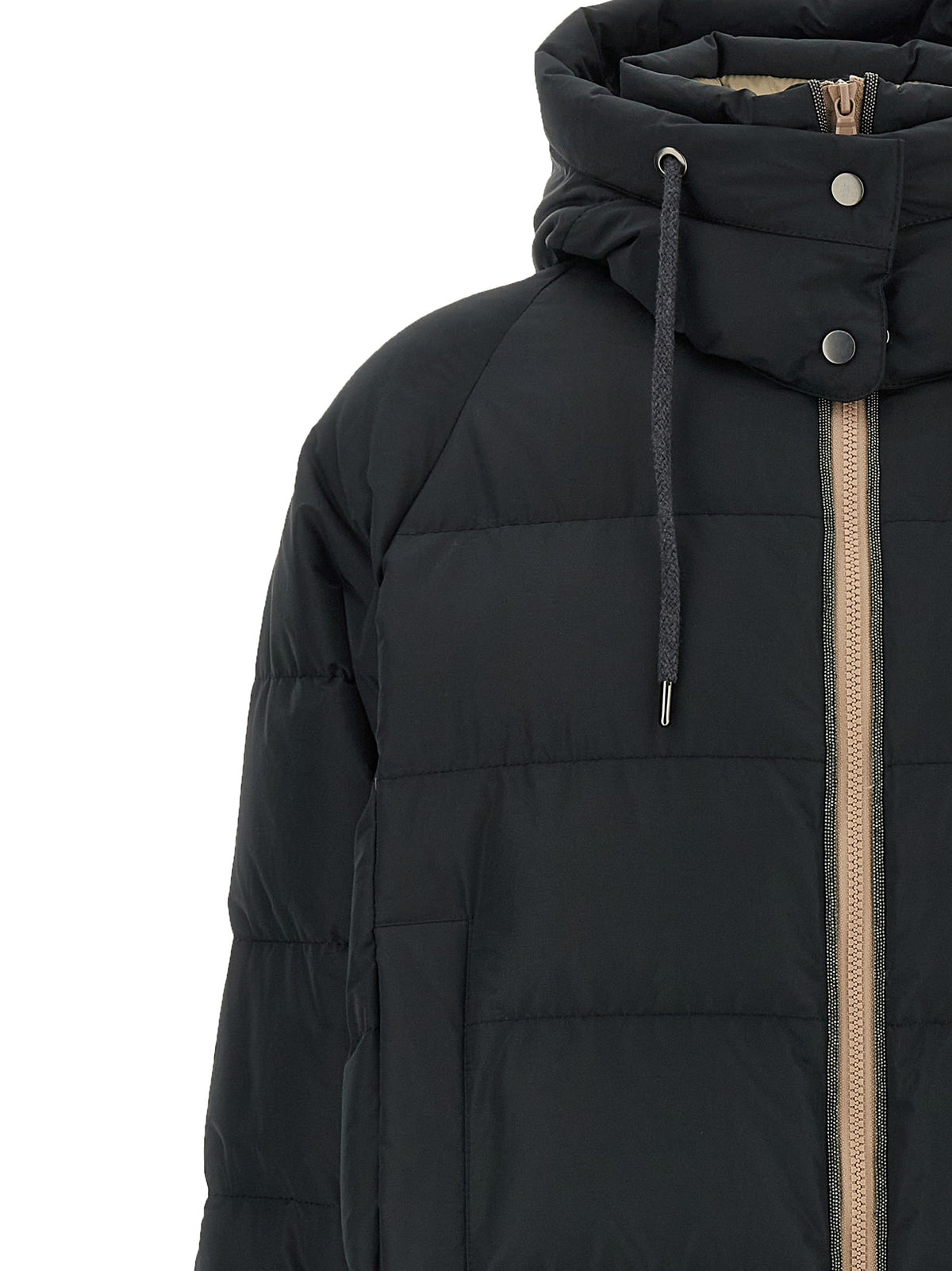 Brunello Cucinelli Schwarze Baumwoll-Shell-Jacke