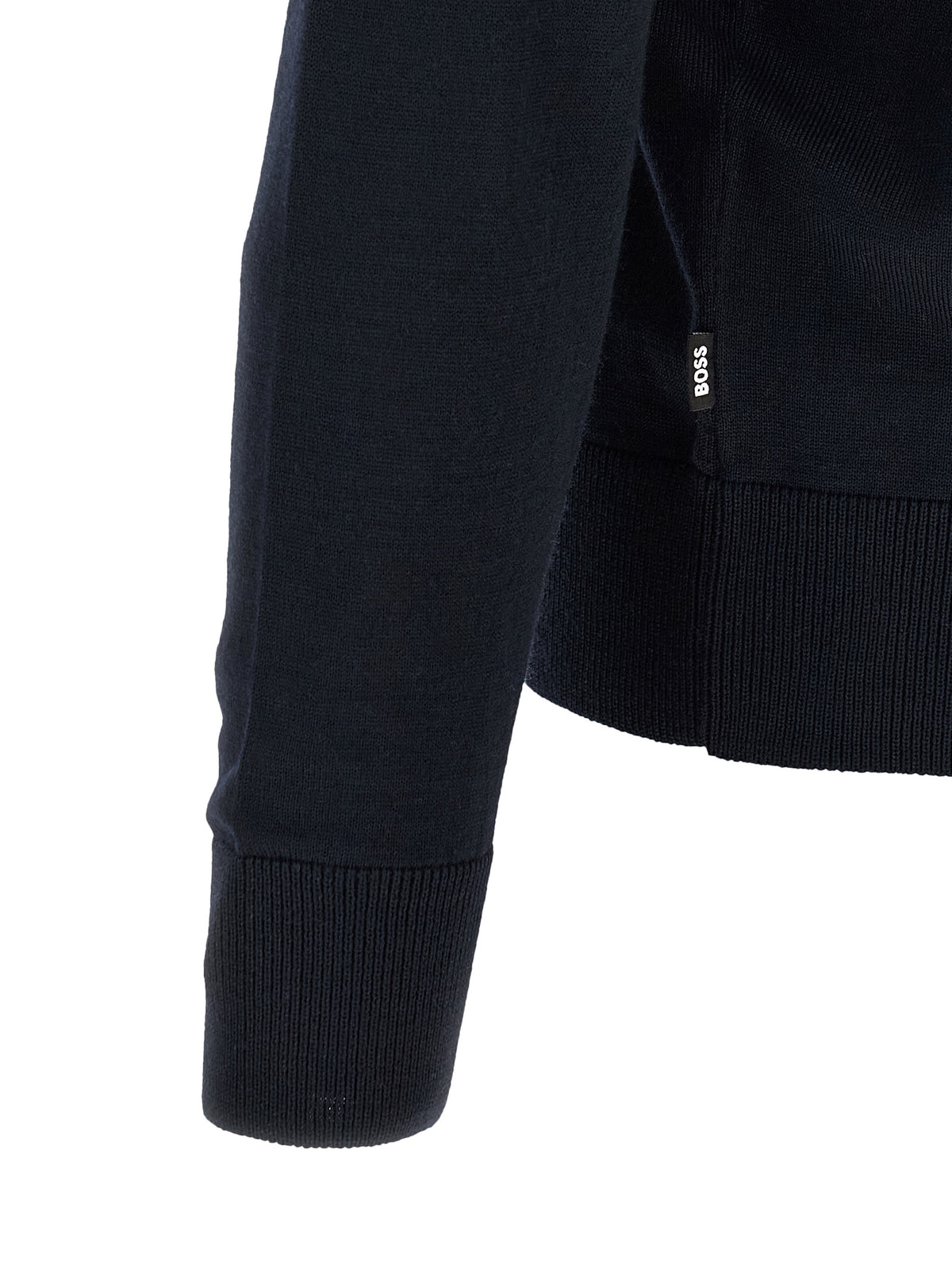 Hugo Boss Blauer Cardigan aus Schurwolle