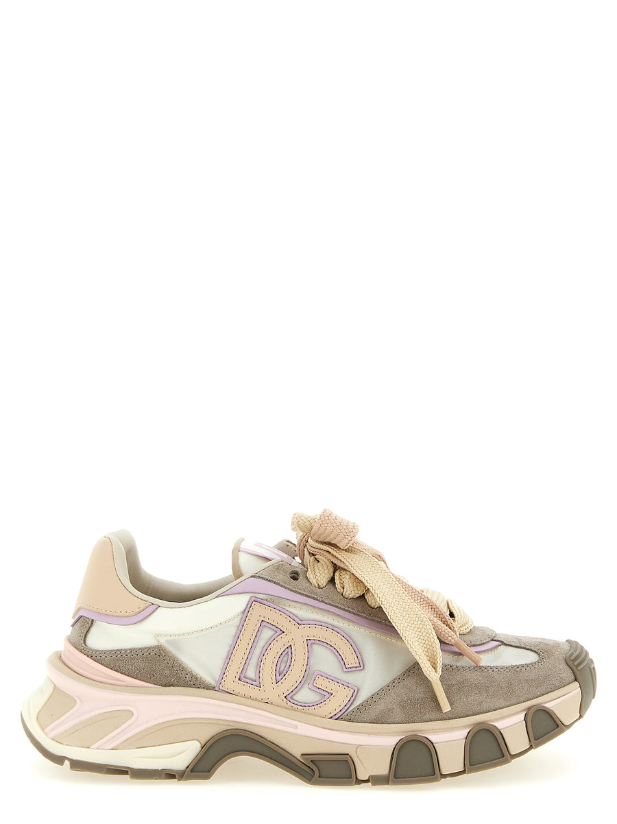 Dolce & Gabbana Beige Calfskin Sneakers