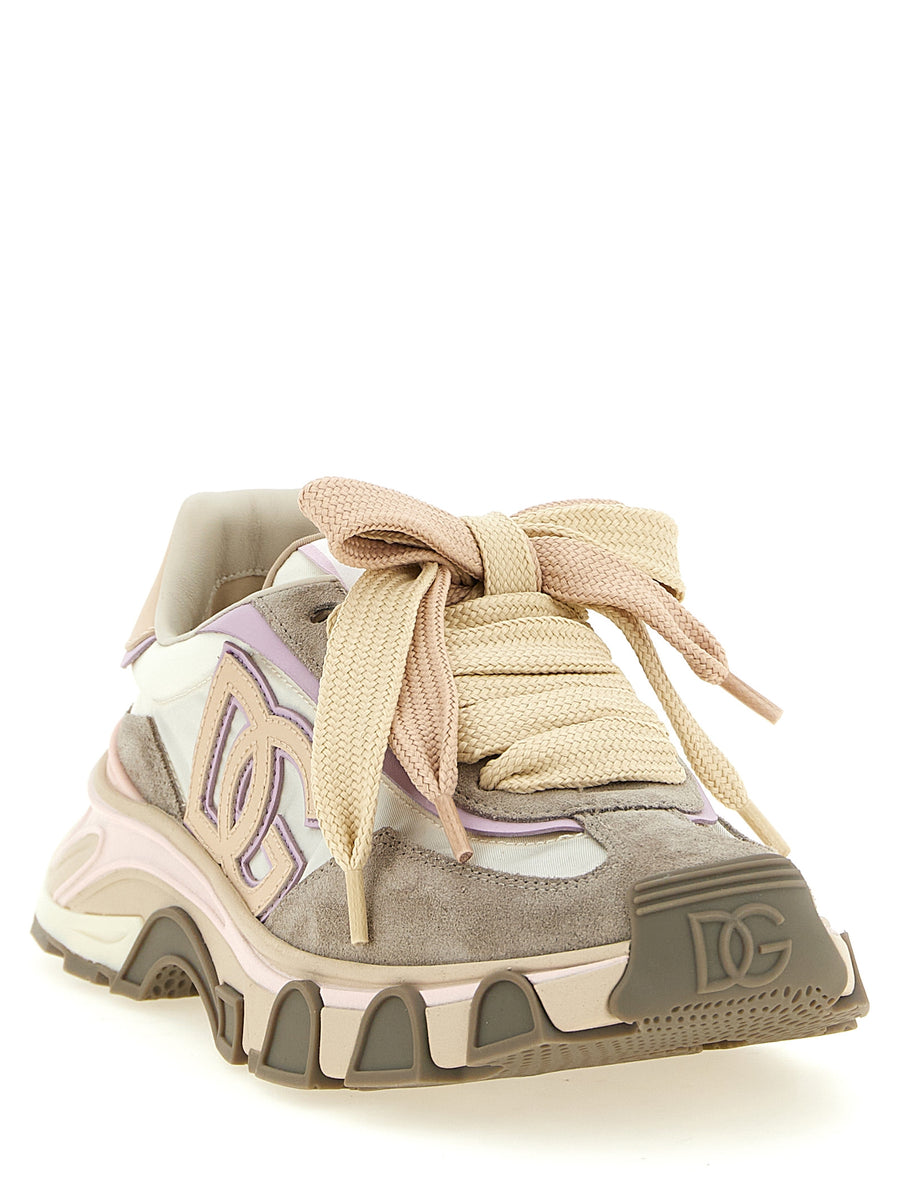 Dolce & Gabbana Beige Calfskin Sneakers