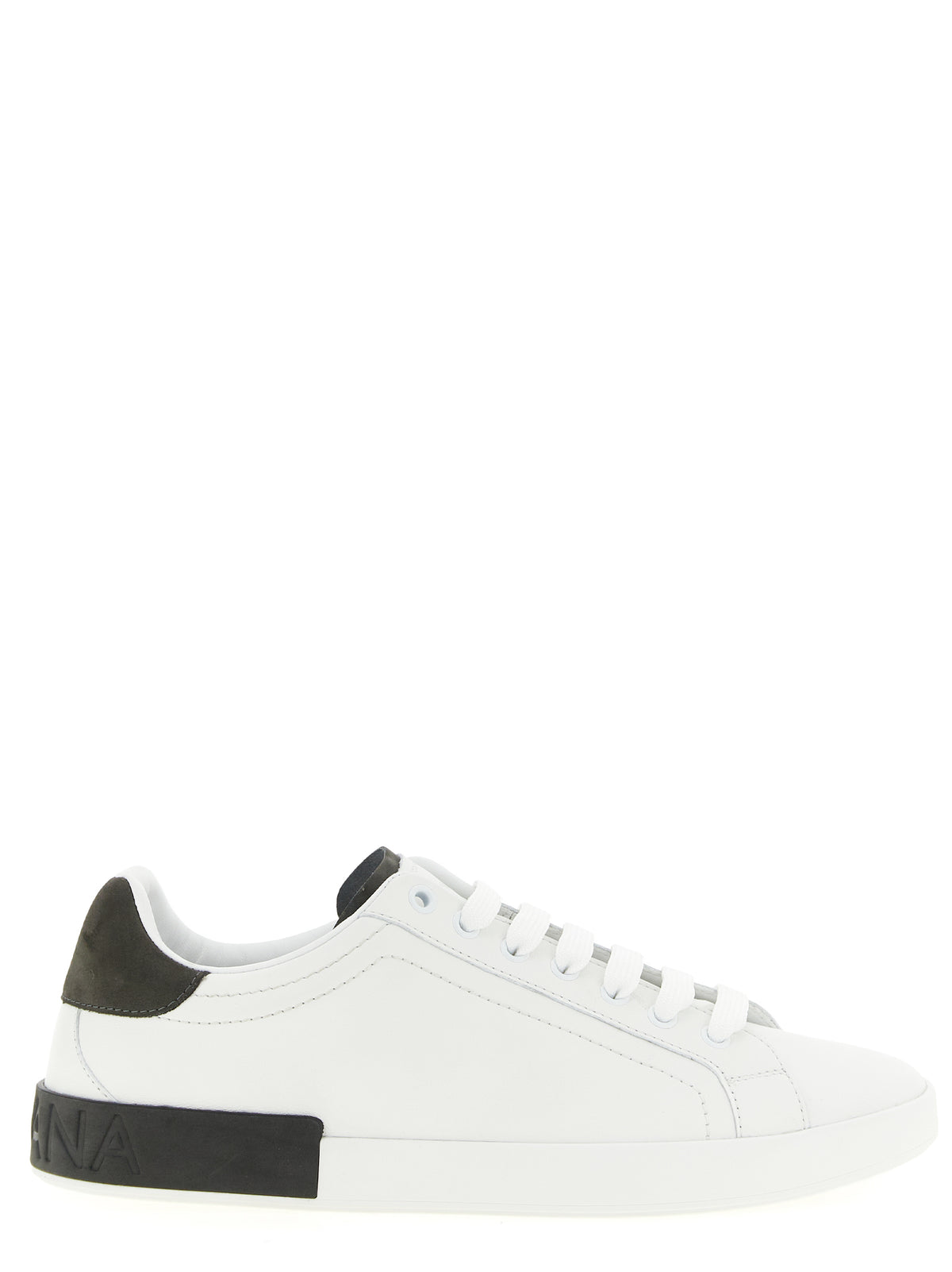 Dolce & Gabbana Weiße Kalbsleder Low-Top-Sneaker