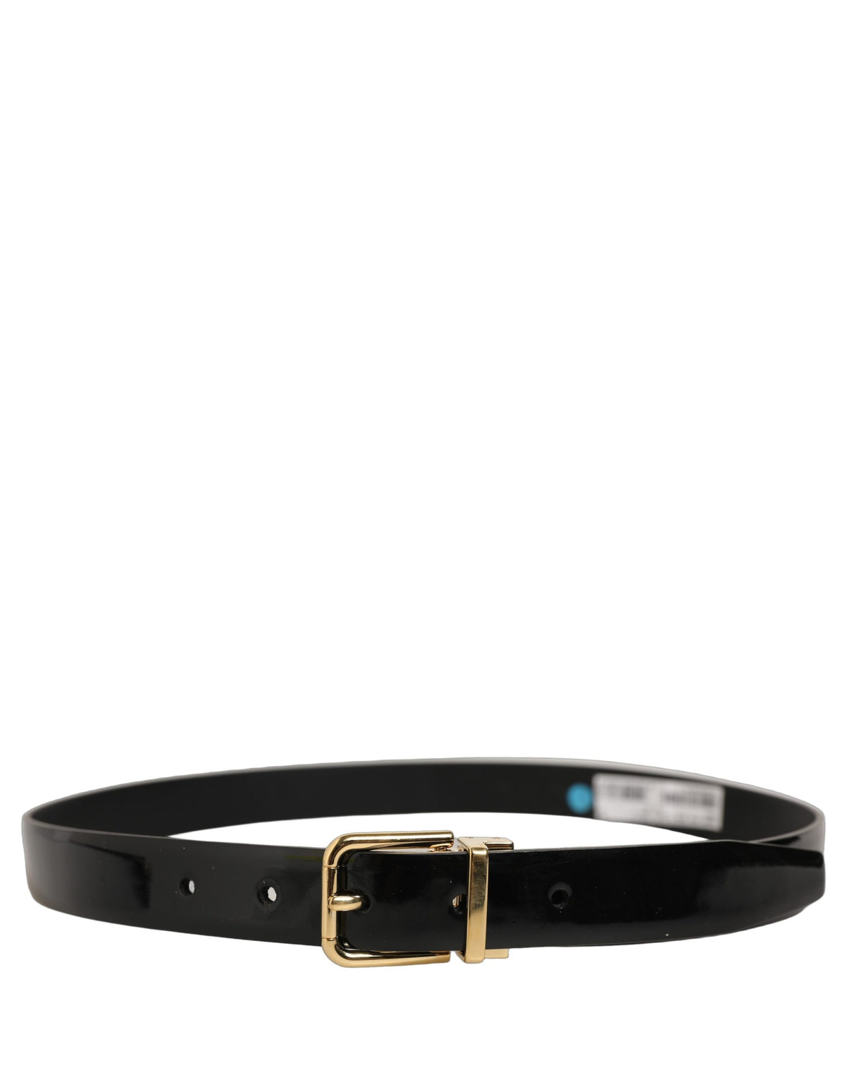 Dolce & Gabbana Schwarzer Klassik Leder Gürtel mit Goldfarbener Schnalle