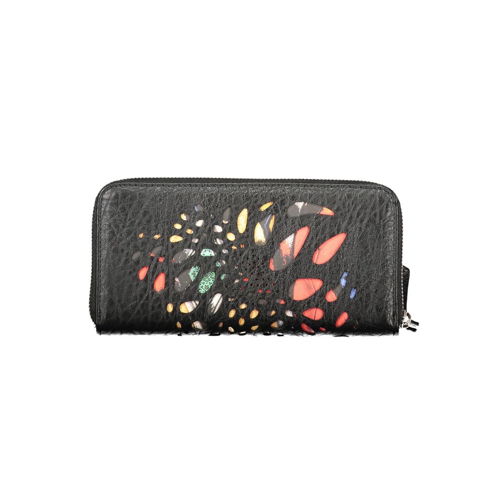 Desigual Nero Polyurethane Damen Geldbörse
