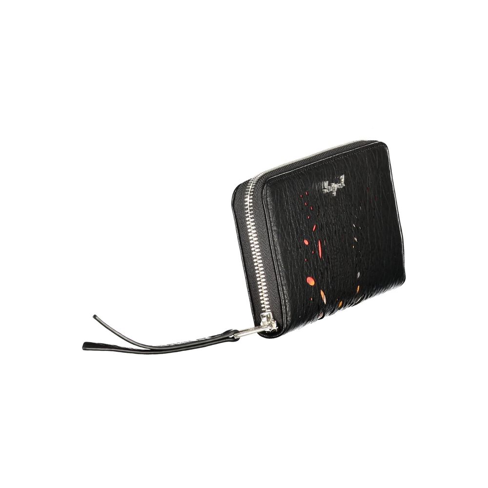 Desigual Nero Polyurethane Damen Geldbörse