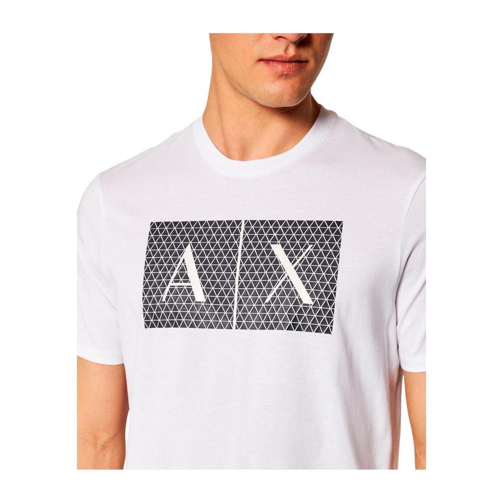 Armani Exchange Weißes Baumwoll-T-Shirt