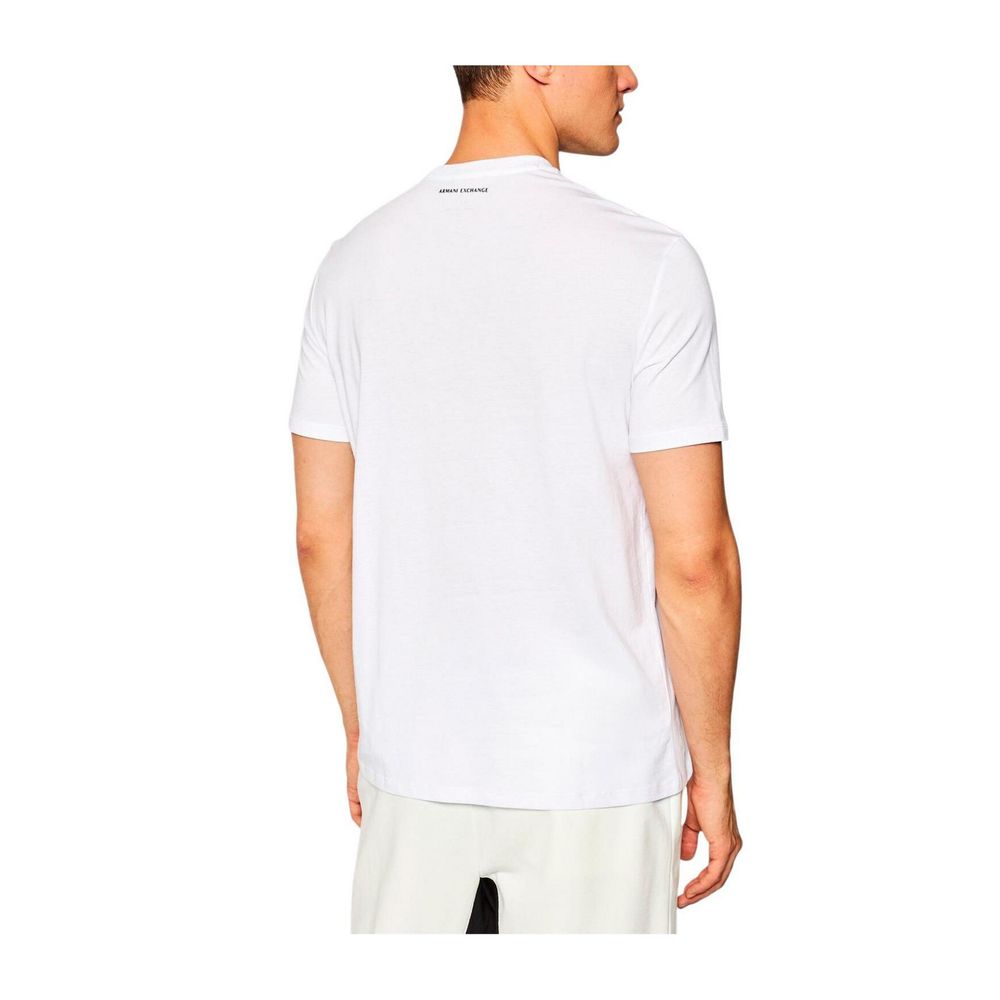 Armani Exchange Weißes Baumwoll-T-Shirt