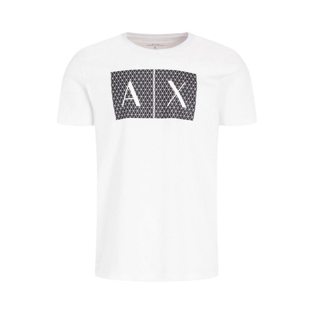 Armani Exchange Weißes Baumwoll-T-Shirt