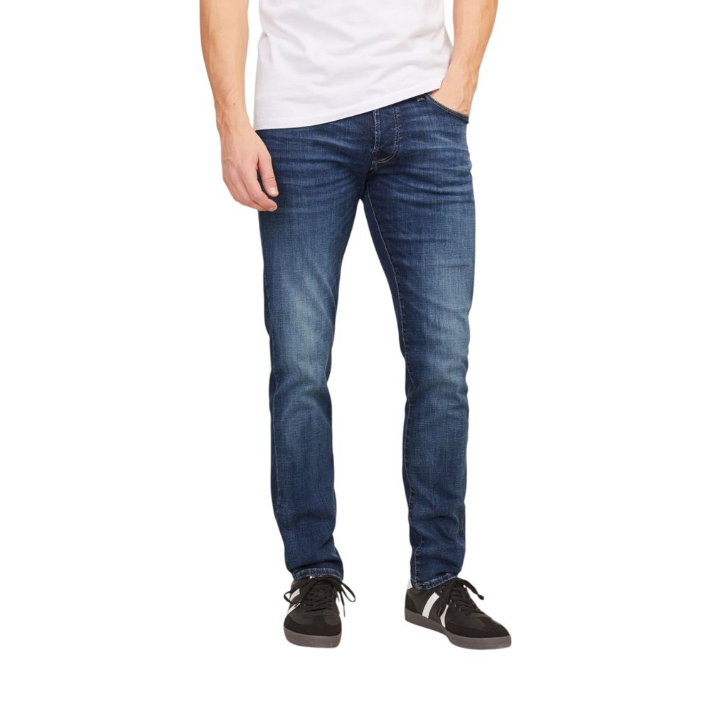 Jack Jones Blaue Baumwoll-Skinny-Jeans