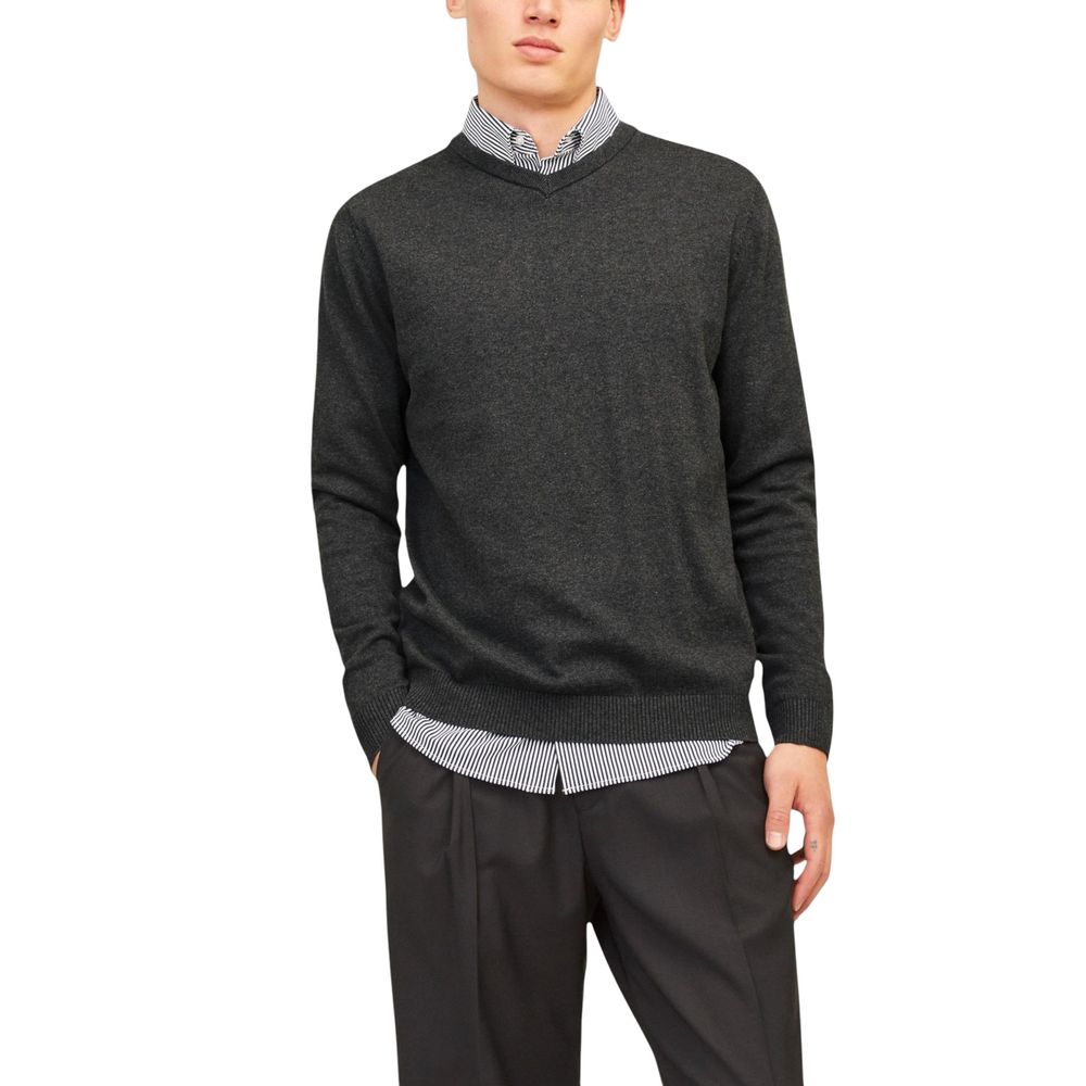 Jack Jones Grauer Baumwollpullover