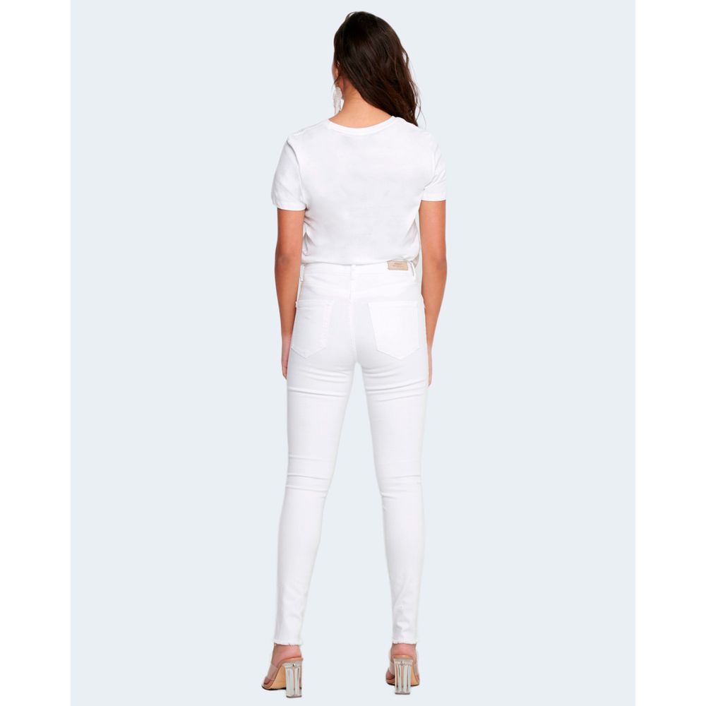 Only Weiße Skinny Jeans aus Baumwolle