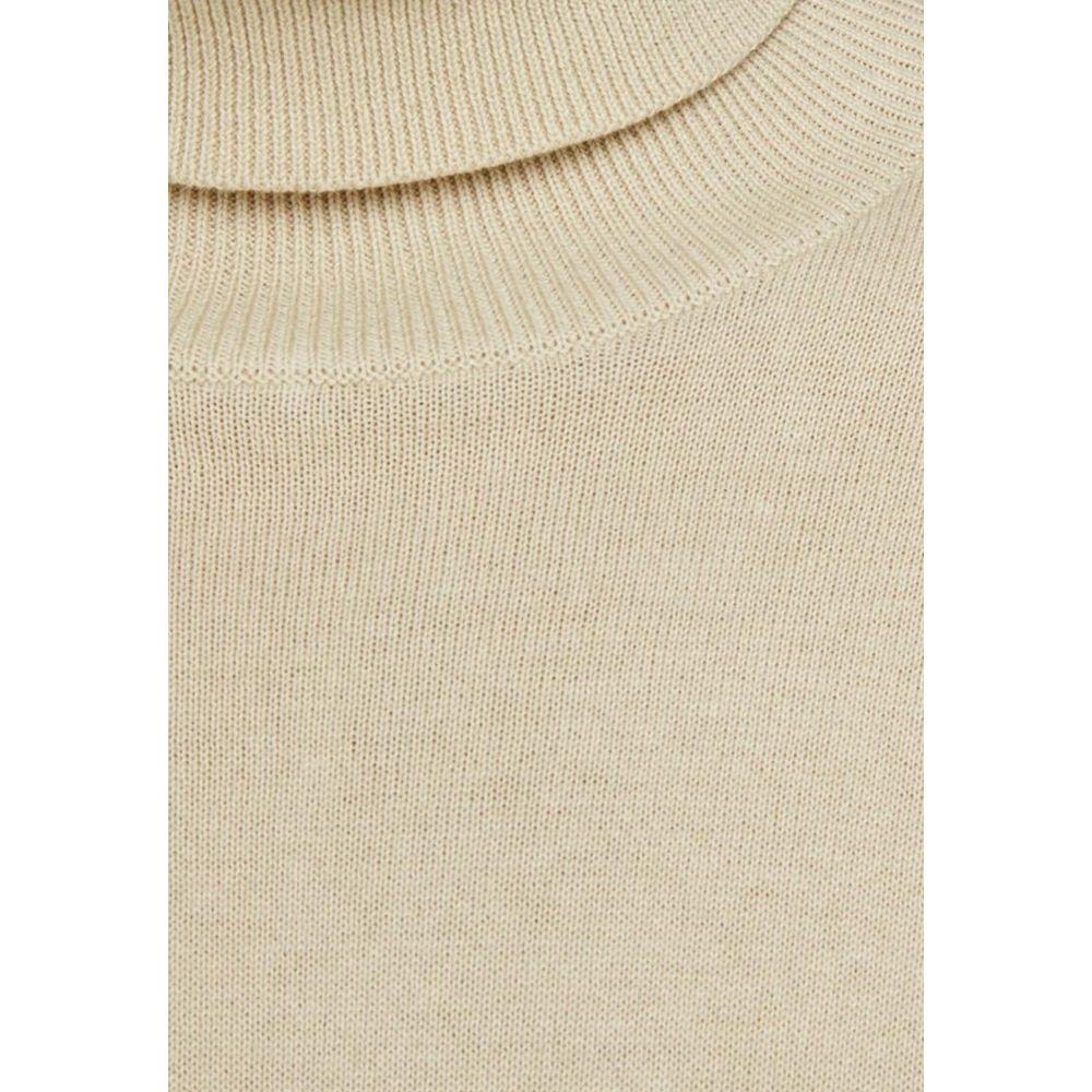Jack Jones Beigefarbener Baumwoll-Rollkragenpullover