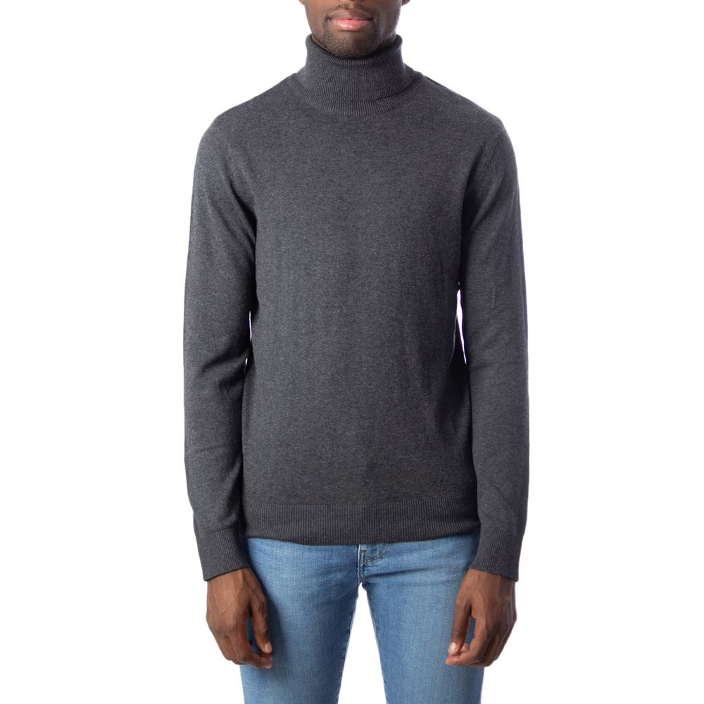 Jack Jones Grauer Baumwollrollkragenpullover