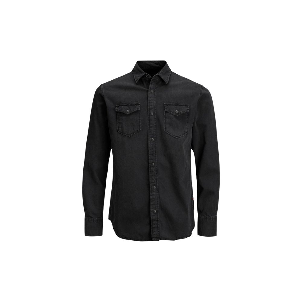 Jack Jones Schwarzes Denim-Hemd