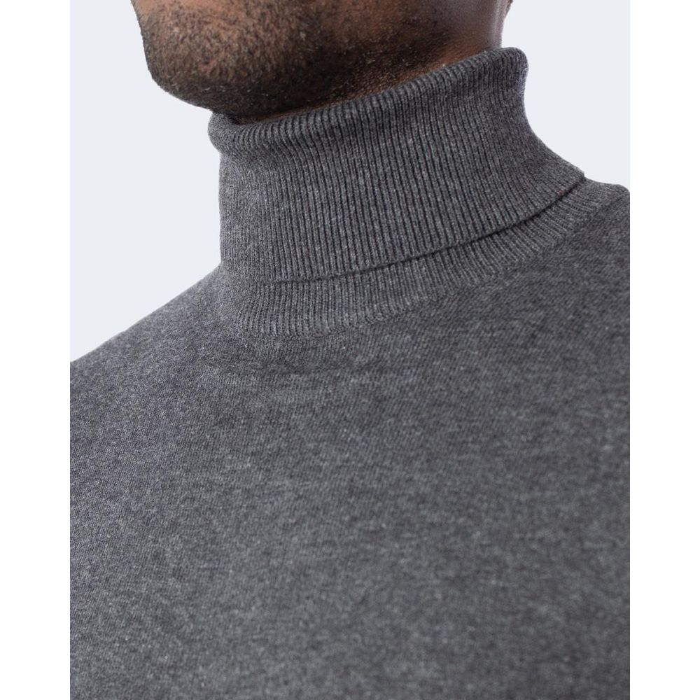 Jack Jones Grauer Baumwollrollkragenpullover