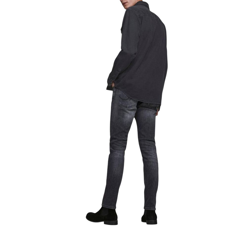 Jack Jones Schwarzes Denim-Hemd
