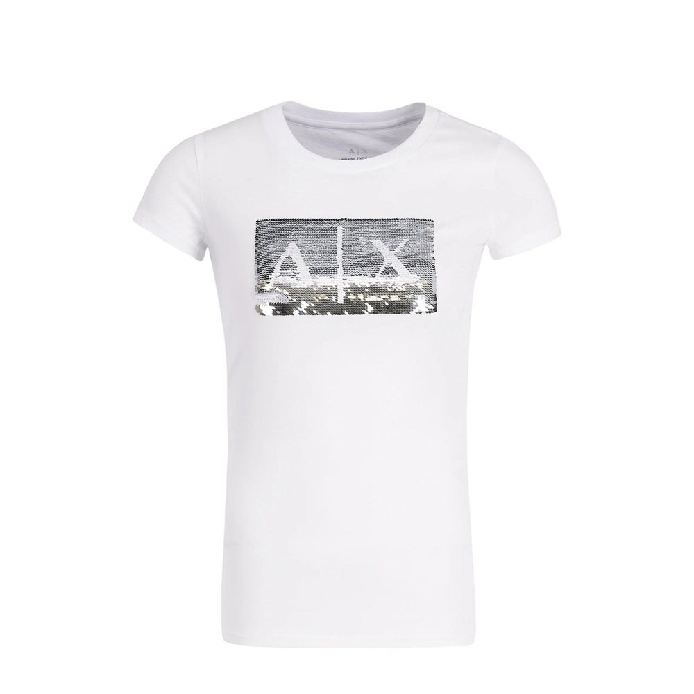 Armani Exchange Weißes Baumwoll-T-Shirt