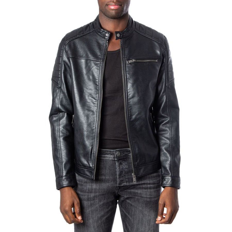 Jack Jones Black Faux Leather Jacket