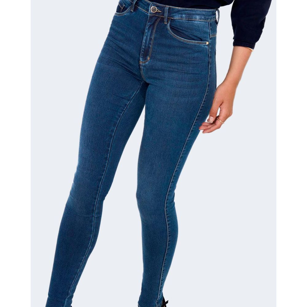 Only Blaue Baumwoll-Skinny-Jeans