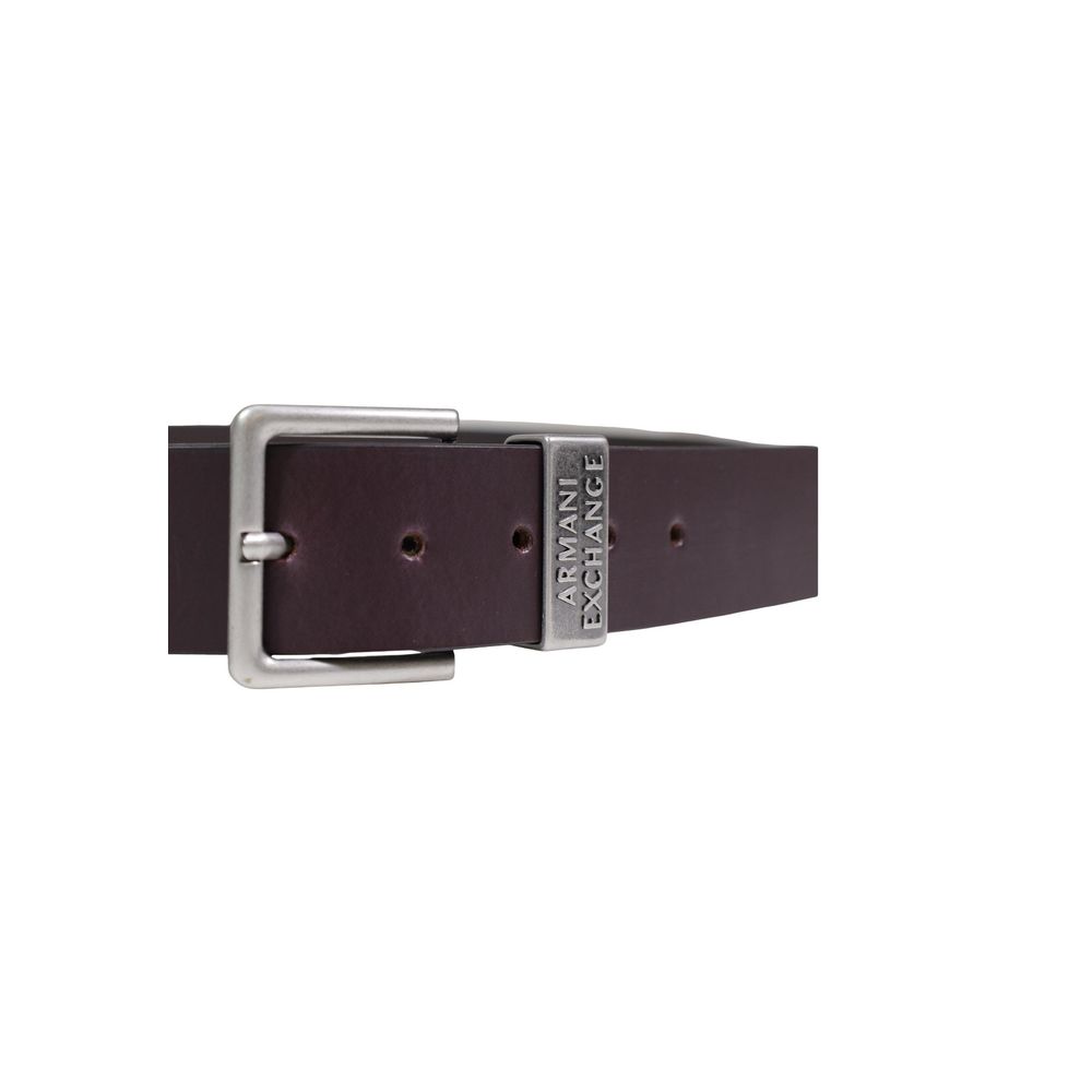 Armani Exchange Brauner Ledergürtel Regular Fit