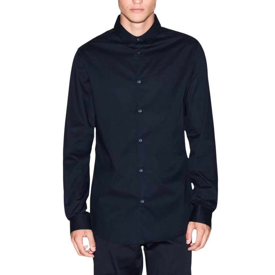 Armani Exchange Blue Cotton Shirt