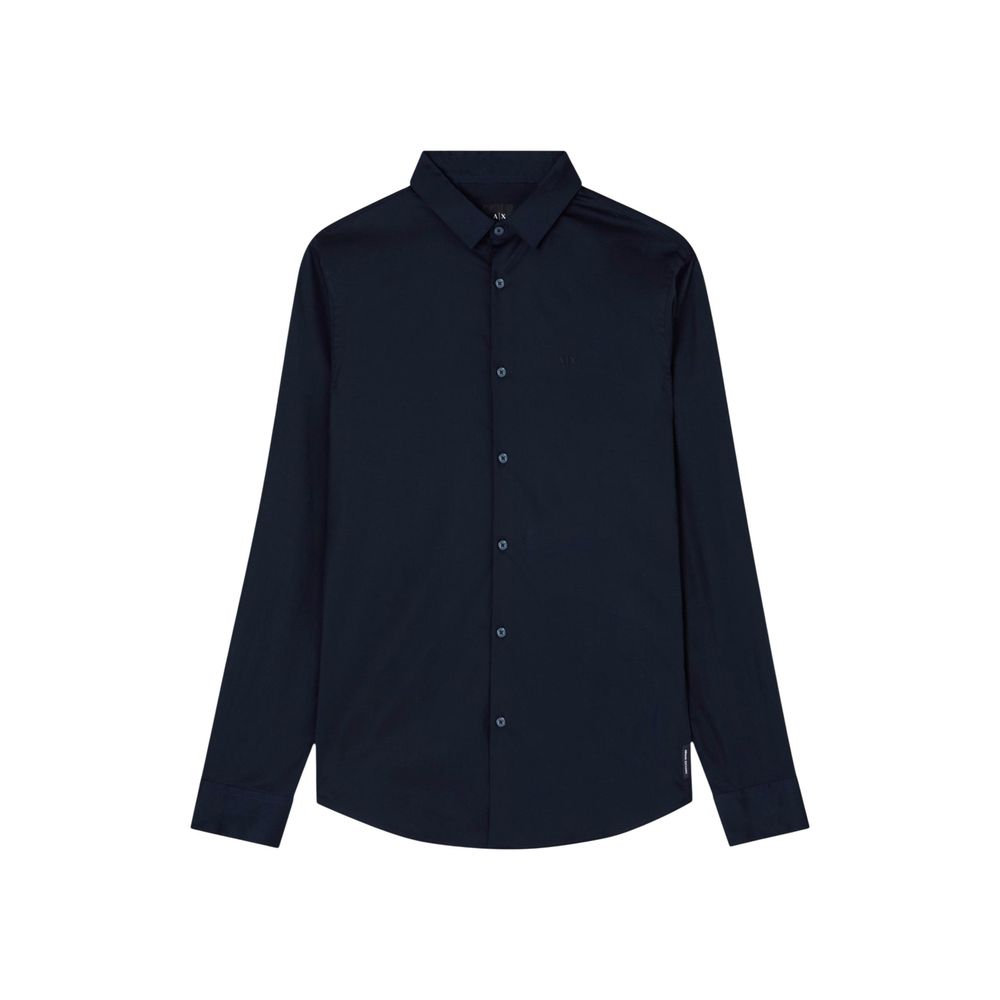 Armani Exchange Blaues Baumwollhemd