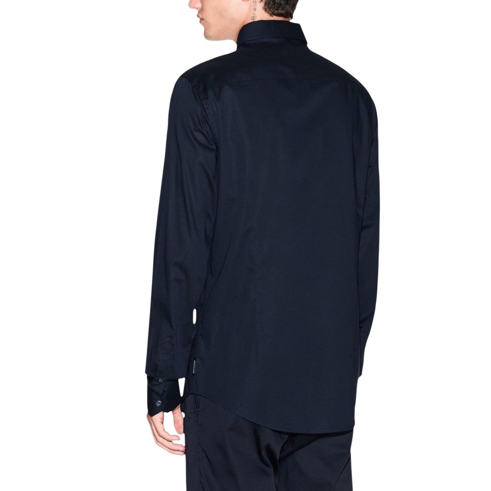 Armani Exchange Blaues Baumwollhemd