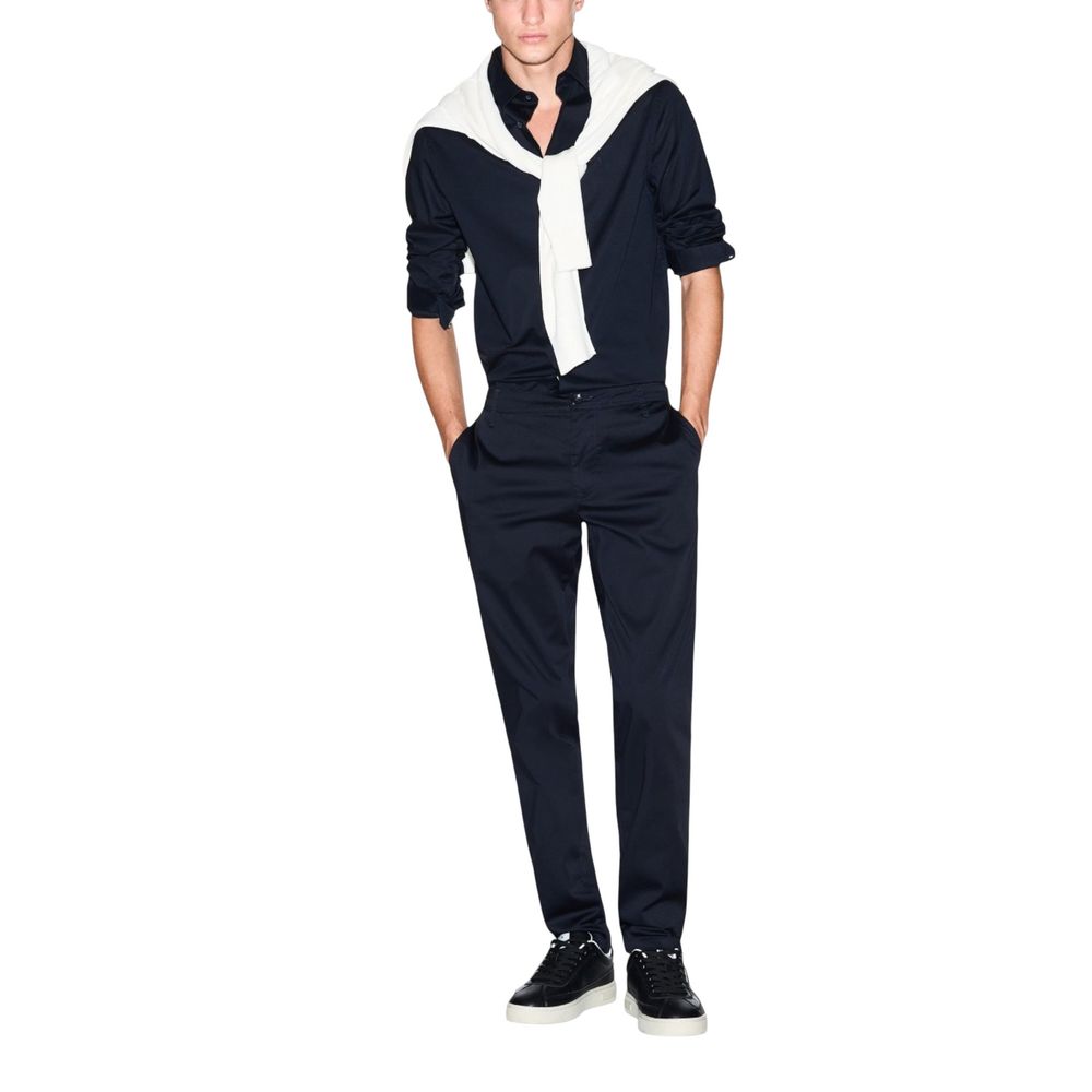 Armani Exchange Blaues Baumwollhemd