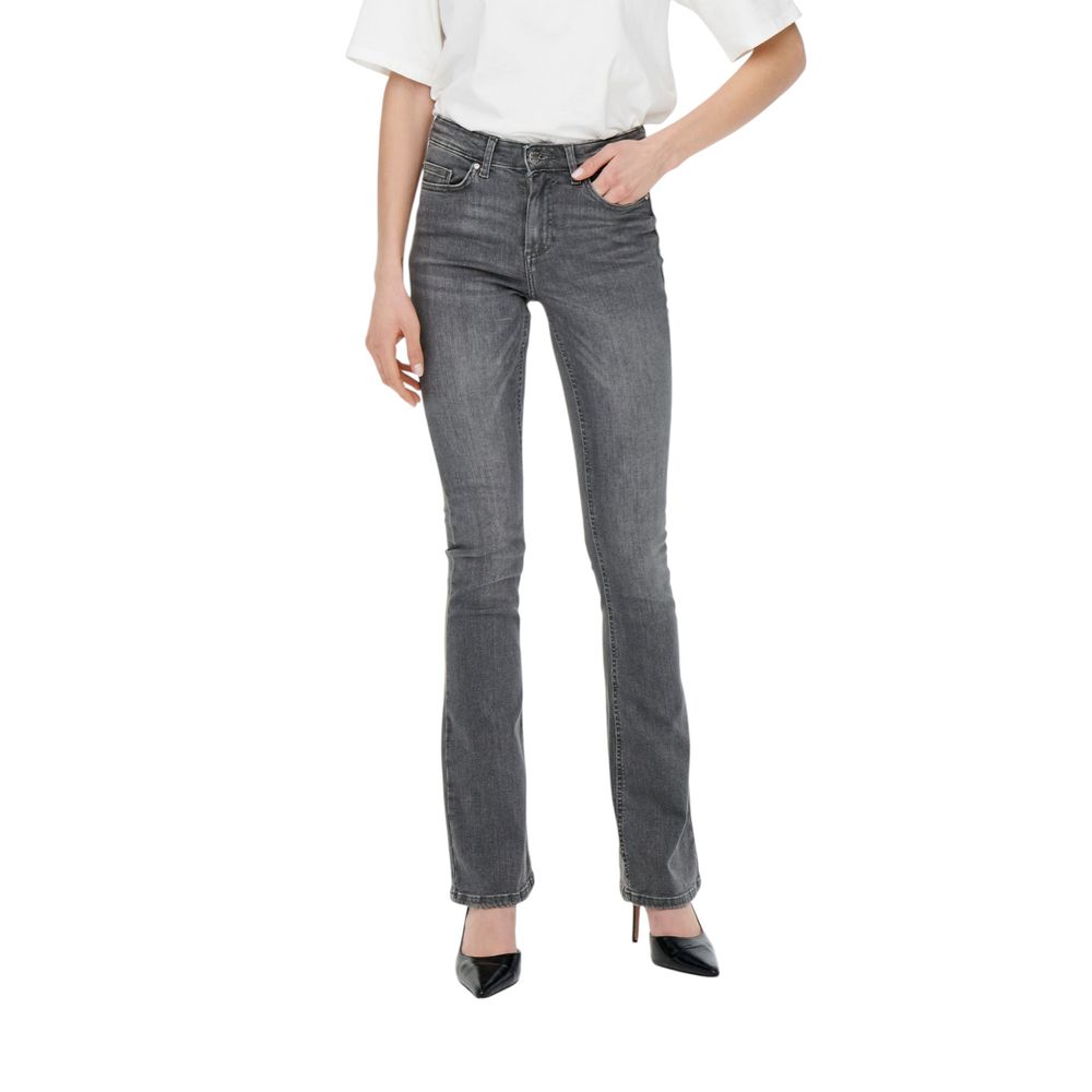 Only Graue Skinny Jeans aus Baumwolle